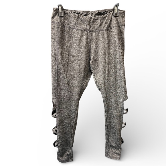 Take A Walk Gray Athletic Leggings XL Side Mesh Cutout Stretch Yoga Pants - Picture 5 of 8
